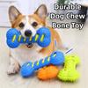 Bite Resistant Pet Dog Chew Toy Bone Shape Puppy Teething Toy New Squeaky Toys  Pet Supplies
