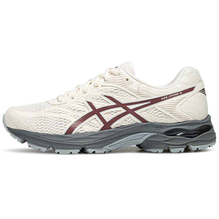 Asics Gel-Flux 4 Модные Универсальные Низкие Кроссовки для Бега Женские кроссовки Белый Красный 1012A523-204