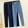 Women Jeans Female Pencil Elastic Basic Blue High Waist Trousers Plus Size Denim Pants