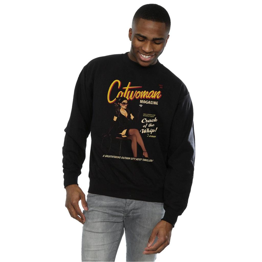 DC Comics Mens Catwoman Bombshell Cover Sweatshirt