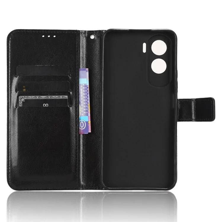 Для Honor 90 Lite 5G / X50i 5G Crazy Horse Texture PU кожаный чехол-кошелек для телефона с подставкой и противоударным покрытием