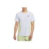 Court Slam Dri-Fit Удобная Модная Универсальная Повседневная Однотонная Футболка с Коротким Рукавом с Логотипом Бренда Мужские Топы FZ6858-100