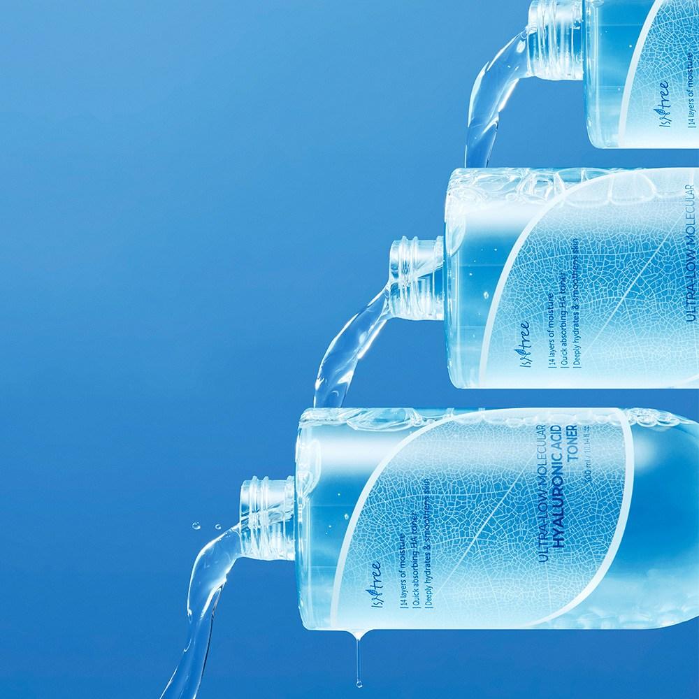 ISNTREE Тонер с ультранизкой молекулярной гиалуроновой кислотой, 300 мл, 3 упаковки