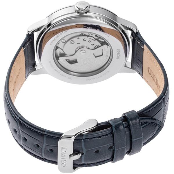 Мужские наручные часы ORIENT Bambino Sun and Moon с кожаным ремешком RN-AK0806L