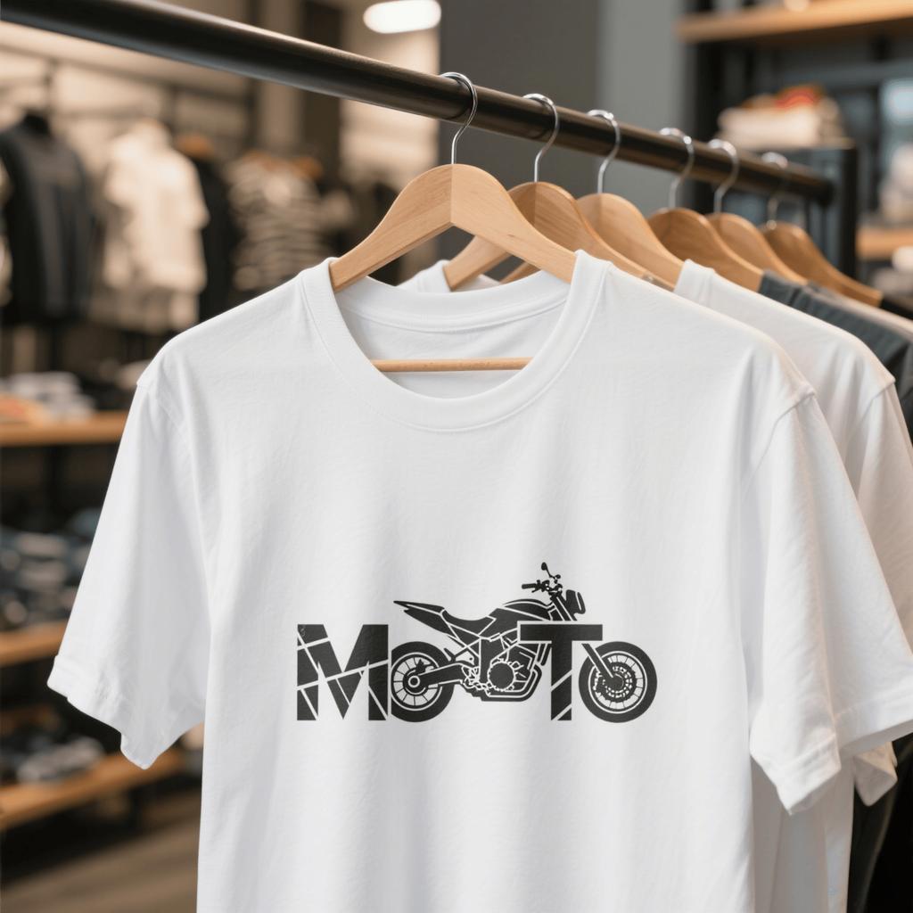 2025 Summer Men's Cotton T-shirt Motocycle Moto Wheel Print Loose Sweat-absorbing Sports Cycling Print Tee Top