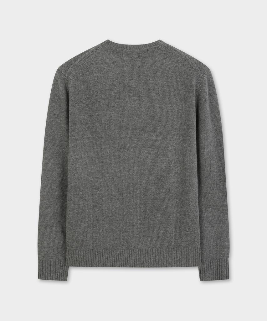 BROOKS BROTHERS Wool Henley Neck Sweater (Charcoal) (Bbwrmog422)