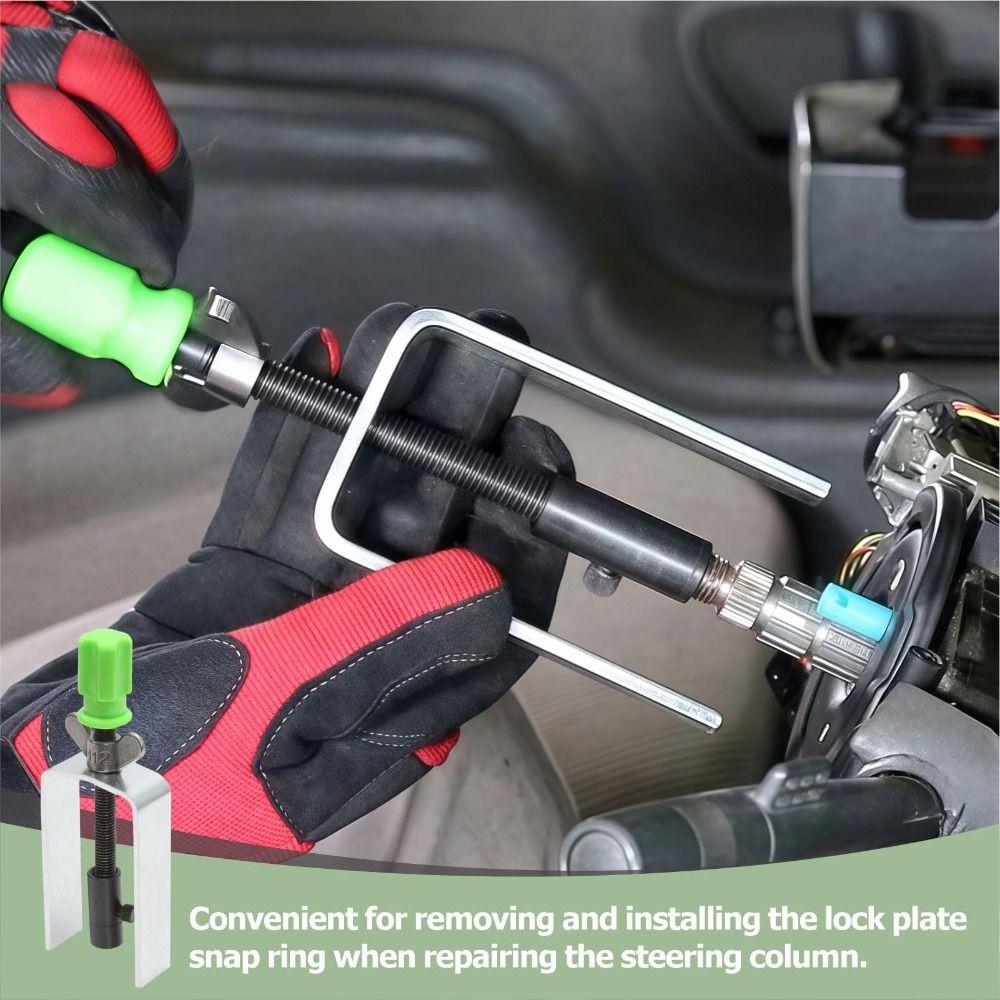 Heavy Duty Steering Wheel Lock Plate Tool Steel Splitter Steering Wheel Puller Automotive Repair