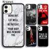 Чехол для телефона Krajews для фитнеса, бодибилдинга и тренажерного зала для iPhone 14 5 6s 7 8 plus X XR XS 11 12 13 pro max Samsung S21 S22ultra Plus