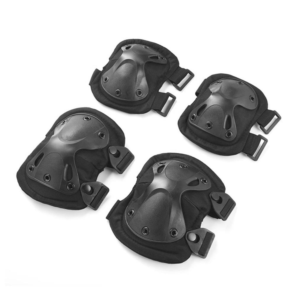 4Pcs/Set Adjustable Knee Pads Elbow Pads Professional Sports Protective Gear Outdoor Cycling