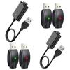 Умный USB-кабель для зарядки со светодиодным индикатором, 6 штук Интеллектуальная защита от перезарядки USB-адаптер и кабель для зарядки беспроводного паяльника
