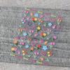 1 шт. 3D тисненые наклейки для дизайна ногтей с цветами - Мультяшные милые самоклеящиеся глянцевые наклейки для ногтей с яркими цветочными узорами, сердечками и звездами для DIY маникюра