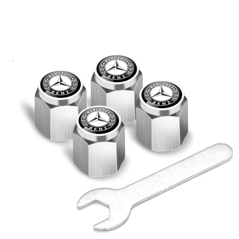 For Mercedes Benz New Car Wheel Tire Valve Air Stem Cap Duust Covers For Mercedes Benz W206 Class C200L CLA GLA W203 W220 W213 W211 W212 W201 DP1