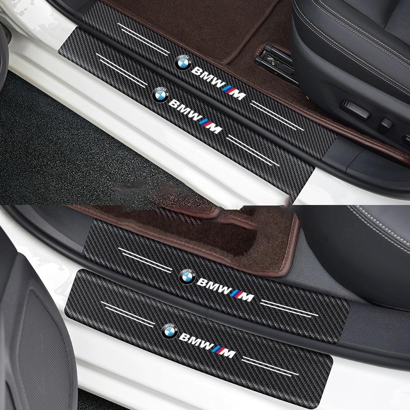 4pcs Car Anti Scratch Door Sill Protectors Stickers Strip Door Sill Stickers For BMW M M3 M5 X1 X3 X5 X6 E90 E91 G20 G21 G30 F10
