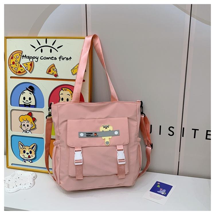 Простая и универсальная сумка-тоут на одно плечо для мягкой девушки, студенческий рюкзак большой вместимости для поездок на работу и учебу