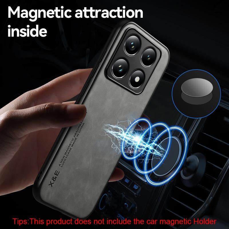 KEYSION Luxury Retro Leather Case for Xiaomi 14T Pro 5G 14T 5G Soft Silicone+PC Shockproof Phone Back Cover for Redmi K70 Ultra