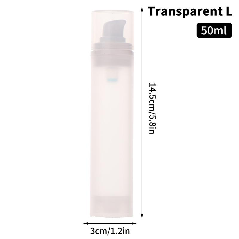 15/30/50ml Empty Airless Pump Bottles – Mini Cosmetic Containers for Lotion, Emulsion, and Travel Use