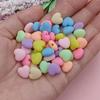 Solid Color Beads Rubber 11*10mm Making Materials DIY Jewelry Accessories Heart 50pcs Fashion Beads