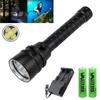 LED Diving Flashlight White/395nm UV Waterproof Powerful LED UV Lantern Torch 100M Underwater Purple White Ultraviolet Light