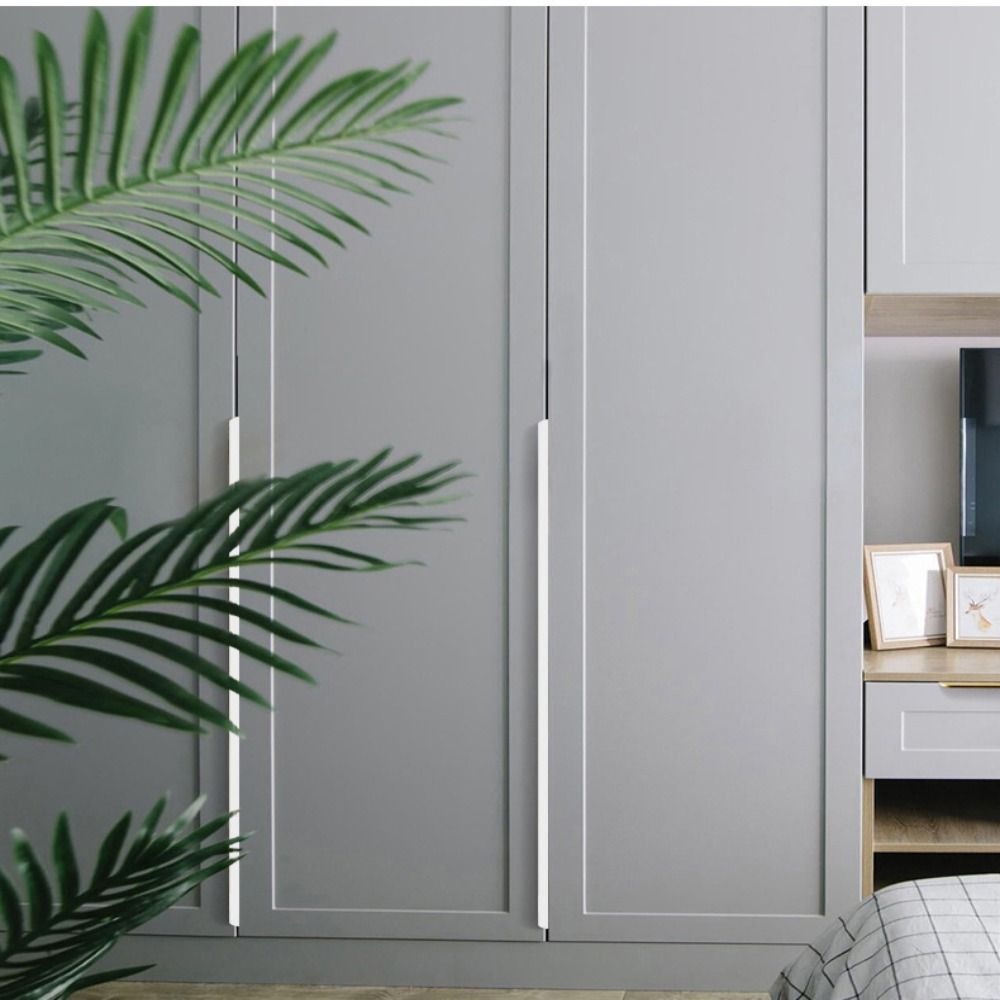 Aluminum Alloy Cabinet Pulls Modern Design Durabl Furniture Handles Invisible Installation Long Strip Drawer Knobs Cabinet Door