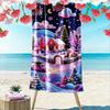 Magical Snowy Dreamscape Print Beach Towel, Quick Drying, Suitable for Travel, Outdoor Sports, Jogging, the Beach and Swimming, Gift