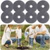 20pcs Degradable Round Weeds Barrier Mats Breathable Weeds Mulch Ring  For Garden Tree Protection