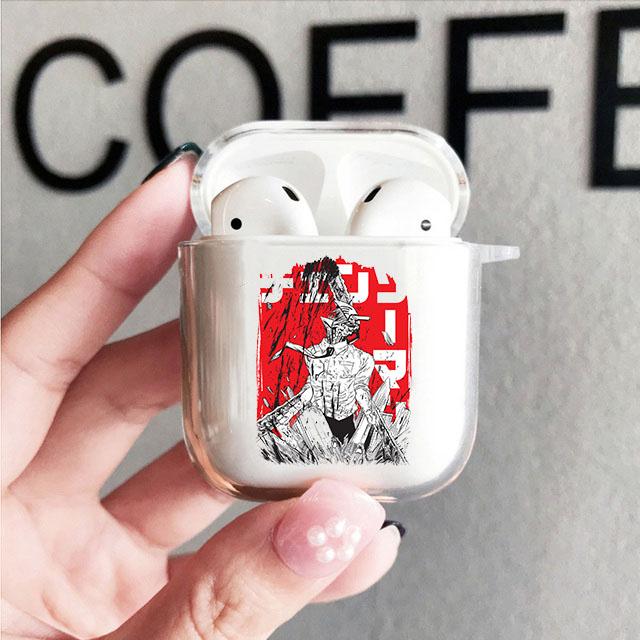 Чехол для Airpods с изображением бензопилы, мягкий защитный чехол для Airpods 1 2 3 Pro, милый мультяшный чехол Pochita Power для AirPods, чехлы в виде ракушки