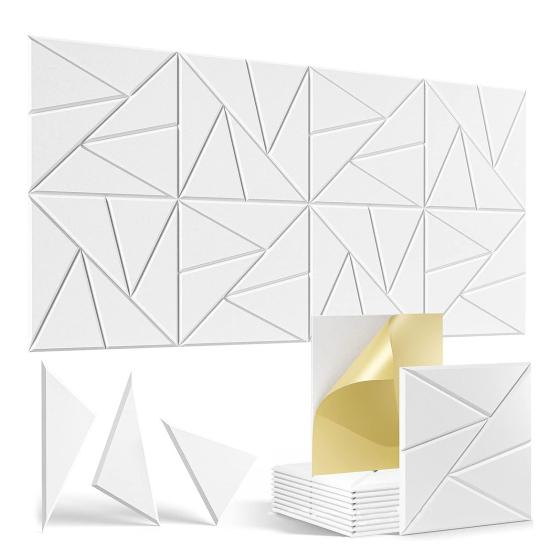 12 шт. звукоизоляционная стеновая панель самоклеящаяся звукопоглощающая высокоплотная толстая акустическая пенная панель шумоподавляющая настенная декоративная плитка