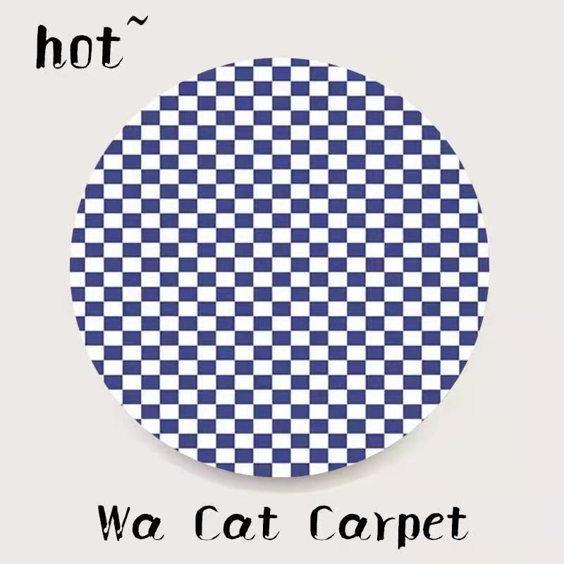 Круглый ковер в клетку, комод, утолщенный ковер, домашняя гостиная, спальня, прикроватный, ковры большой площади, пушистый, мягкий, нескользящий коврик