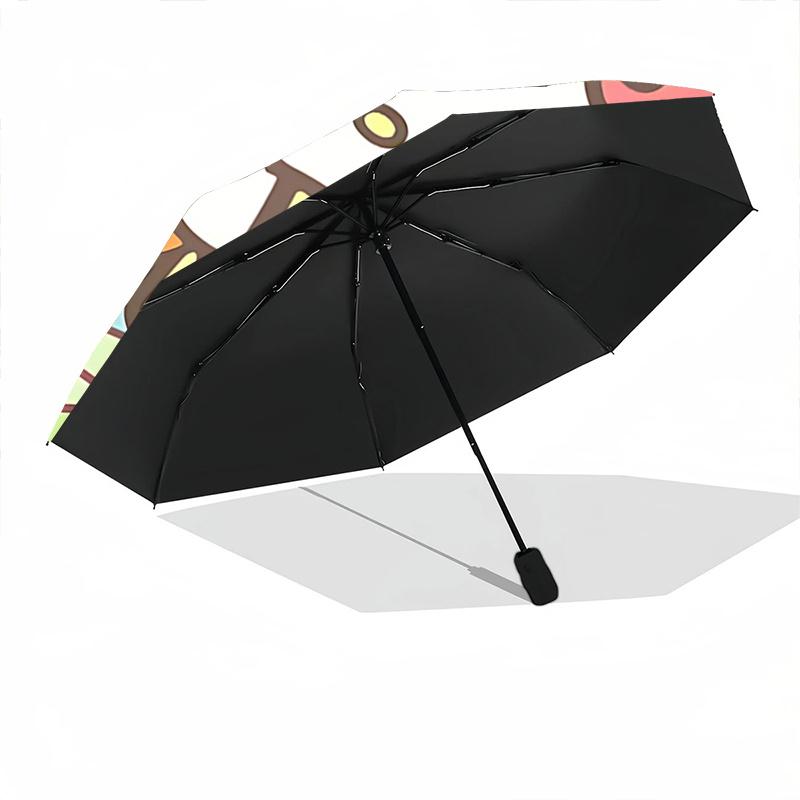 1pc Hello Kitty Automatic Opening/Closing Umbrella with Portable Tri-Fold Design, 8-Bone Iron Frame Outdoor Umbrella - Perfect Gift for Fans, Traveler