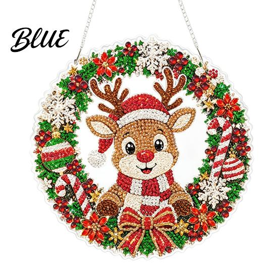 Сверкающая holiday window hanging Рождественская картина из страз Suncatcher Kit DIY Искусственный жемчуг Арт Акриловый набор Поделки для взрослых Начинающий Рождество