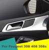 Для Peugeot 308 408 308s 2014-2018 4x нержавеющая сталь салон автомобиля дверная ручка крышка рамка отделка наклейка украшение с логотипом