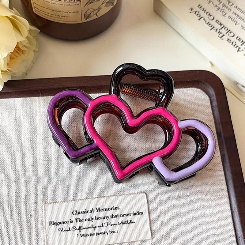 Контрастные цветные заколки для волос в форме сердца для женщин, зажим-краб для волос, заколки-невидимки, заколки-бабочки, аксессуары для волос для девочек, головные уборы, подарки