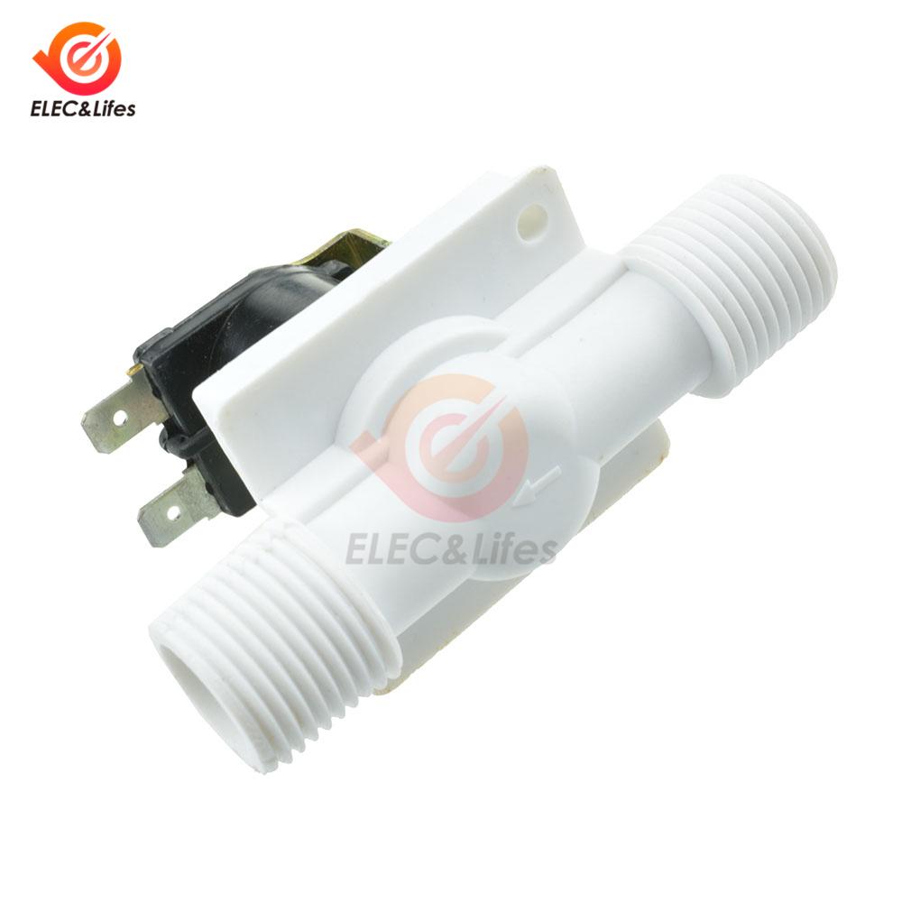 G1/2" Electric Solenoid Valve Switch 12V 220V N/C Magnetic Water Air Inlet Flow Switch Washing Machine Pneumatic Pressure Switch
