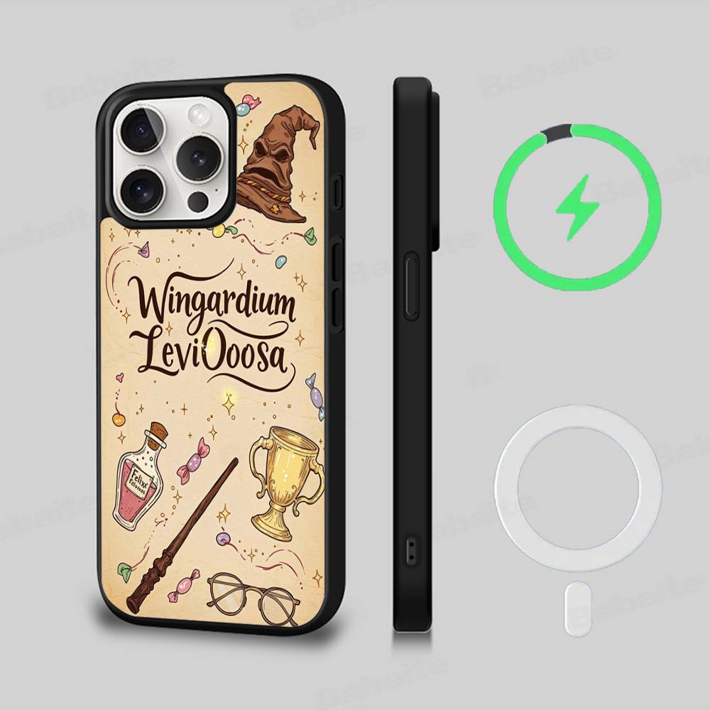 Ataff Harryr P-Potter Logo For Magsafe Magnetic Phone Case for iPhone 17 16 pro max 15 Plus 14 13 12 11 Cover