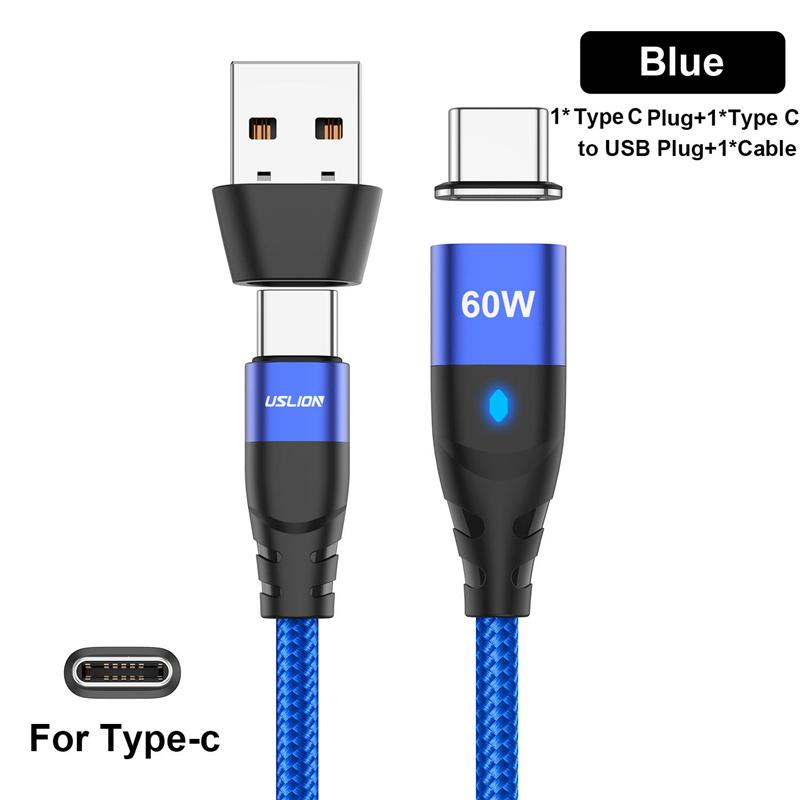 60 Вт PD кабель для быстрой зарядки USB C на Type C Micro Магнитный кабель для передачи данных 3A USB-кабель для iPhone 13 Macbook Huawei Samsung S22