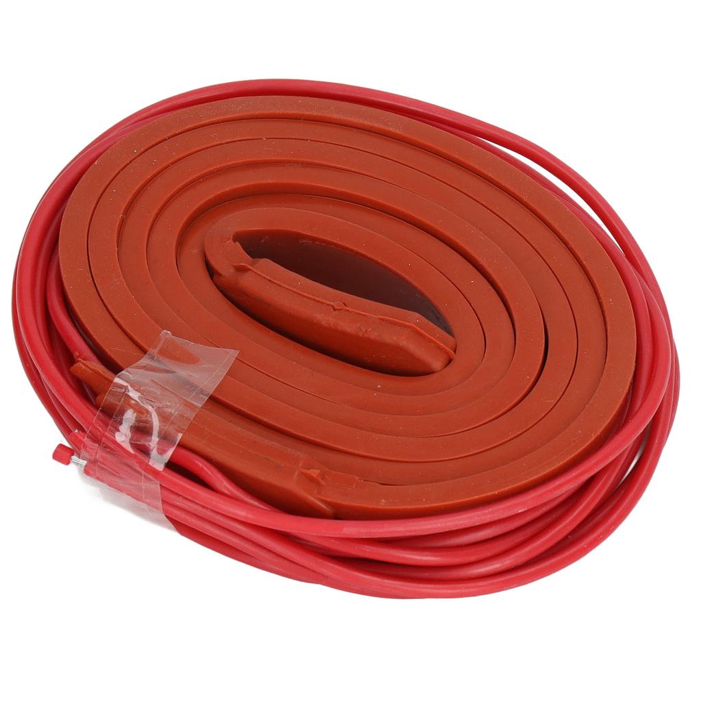 Силиконовый нагревательный пояс Водонепроницаемый Мягкая изоляция Гибкий нагреватель для масляной трубы 15x1000мм 40Вт DC12В