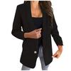 Women's Autumn Top Jacket Solid Color Lapel Button Slim Fit Temperament Suit