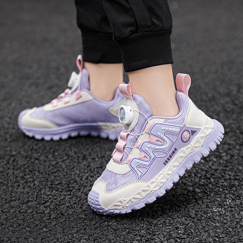 Поворотная пряжка для детей, походная обувь для мальчиков и девочек, для студентов, для занятий спортом, теннисом, бега, повседневные кроссовки на осень-зиму для детей