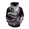 Dragon Pattern Hoodie For Men Retro Animals 3D Printed Long Sleeves Autumn Street Casual Sweatshirt Loose Tops Hooded Pullover