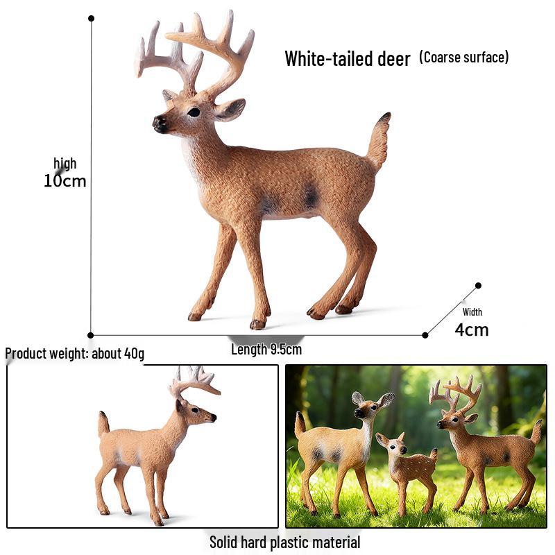 Christmas Forest Animal Ornaments Set: Deer, Elk, Reindeer, and Squirrel Models