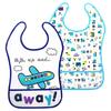 Lion Bear M Type Baby Food Bib Set of 2, Airplane, 1 Set