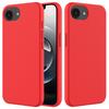 (красный) Для iPhone 16e Чехол Ударопрочный Жидкий Силикон Мягкая Подкладка Задняя Крышка Телефона