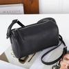 Genuine Leather Cylindrical Bag Single-shoulder Crossbody Bag Women's Retro and Simple Underarm Bag