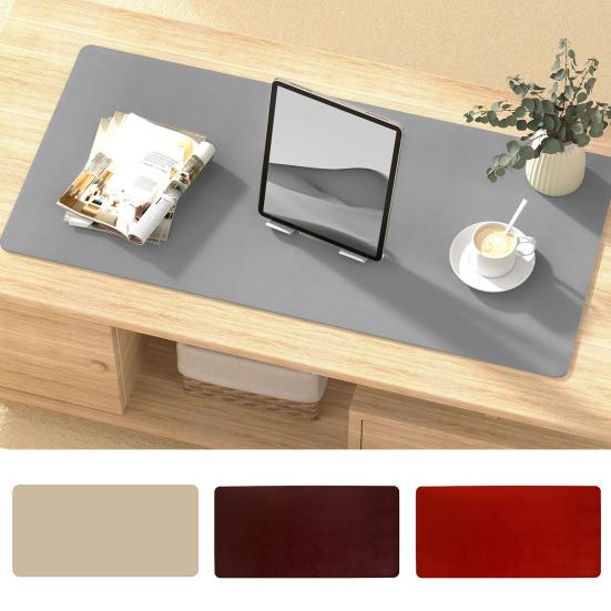 Настольный коврик, мягкий, большой, противоскользящий, устойчивый к царапинам, водонепроницаемый, из искусственной кожи, грязеотталкивающий, гладкий, с отличным трением, коврик для офисной настольной мыши