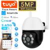 5G Wifi IP Tuya Smart 5MP Outdoor Home Security PTZ Camera CCTV Video Surveillance Full Color Night Vision Wireless Cam