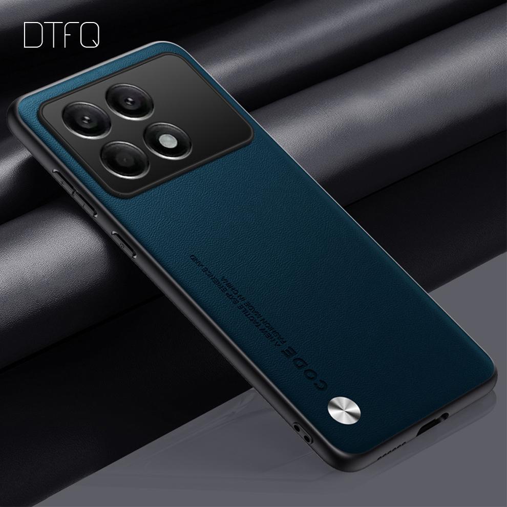 Для POCO X6 Pro 5G чехол кожаный узор задняя крышка Coque Funda противоударный роскошный кожаный чехол для Xiaomi POCO X6 Pro