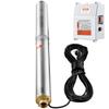Deep Well Submersible Pump 1500W Power 9.8 m³/h Max Flow 108m Max Head Stainless Steel Water Pump IP68 Waterproof with External Control Box for