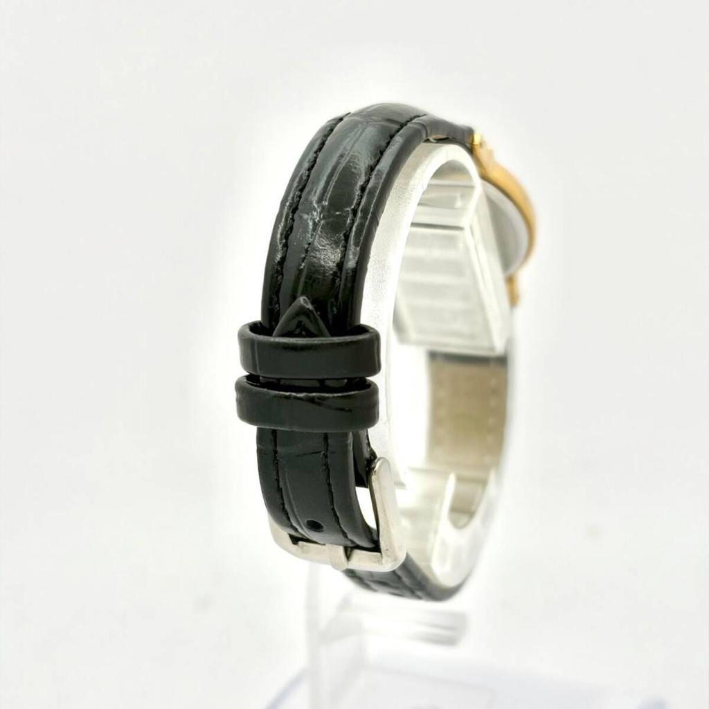 Б/У [Хорошее состояние/Новый аккумулятор] Женские часы SEIKO SPIRIT Золотые Овальные 1F21-5B50 440278 Новый ремешок