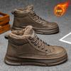 Winter Velvet Martin Boots Men's Waterproof and Non-slip High-top Tooling Shoes Thick-soled Thickened Warm Short Boots Casual Leather Shoes