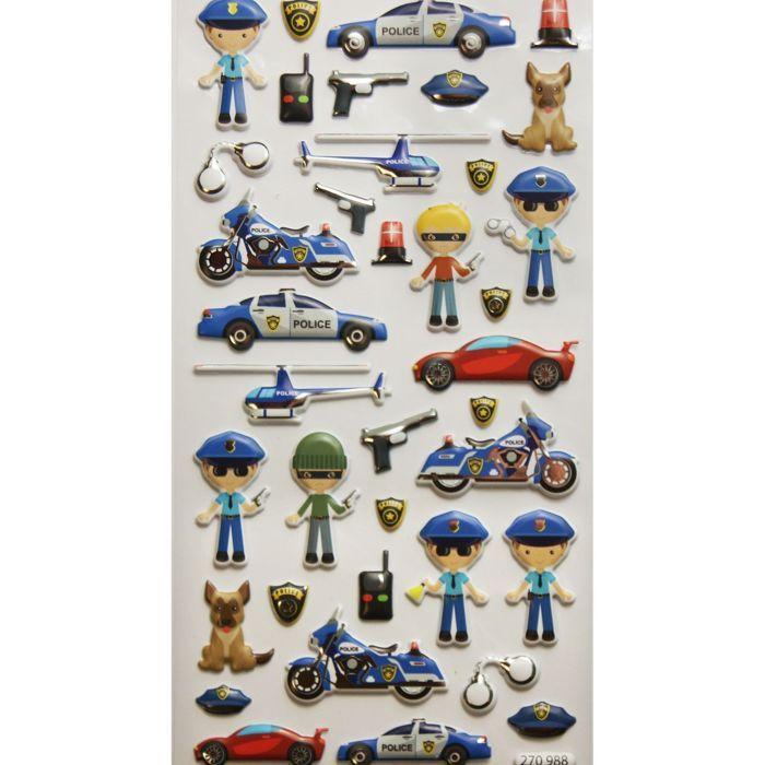 Autocollants réutilisables - Relief 3D - Police
